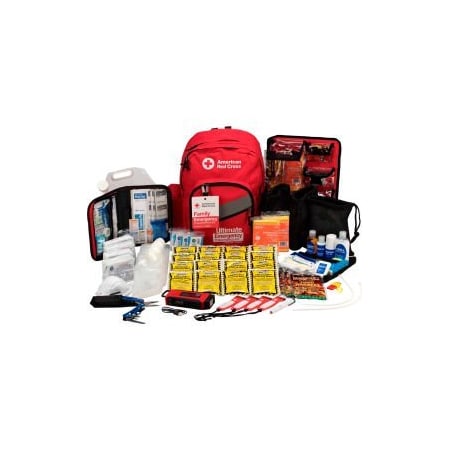 Acme United American Red Cross 91053 Emergency Preparedness Backpack, Red Cross, 4-Person 91053